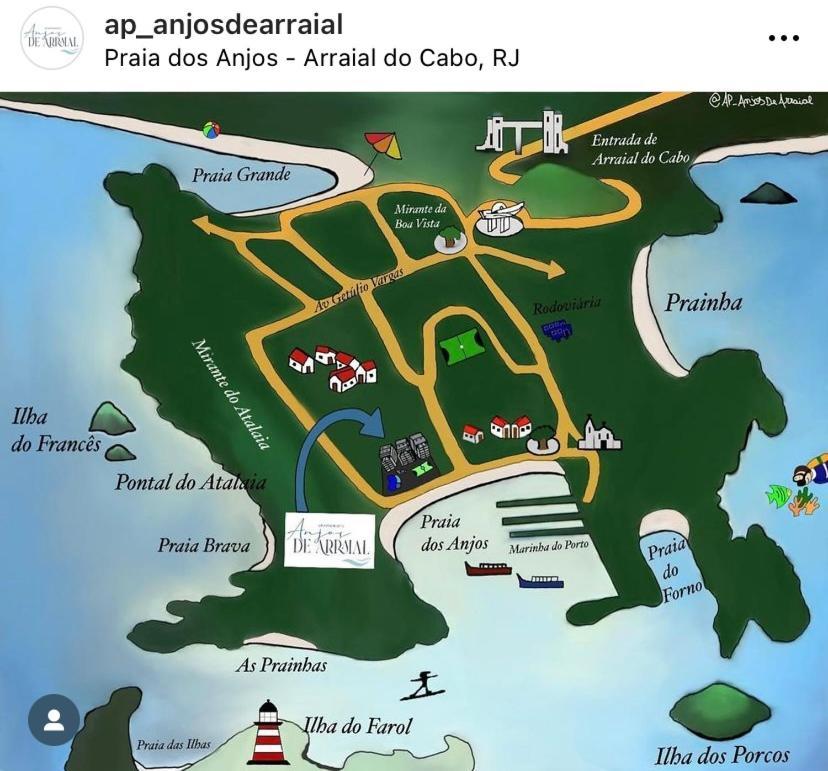 Ap Anjos De Arraial - Residencial De Frente Para A Praia Dos Anjos - Arraial Do Cabo Exteriör bild